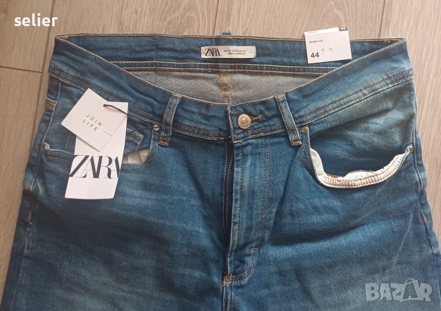 ZARA SKINNY-оригинални мъжки дънки Размер:34/30 Нови с етикет Цена:27евро, снимка 4 - Дънки - 55075166