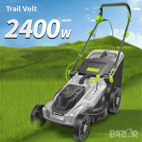 Електрическа косачка 2400W | 43 см ширина | 50л кош | 5 степени, снимка 7 - Градинска техника - 54774483