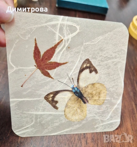 Подложки с пеперуди, преспапие, снимка 7 - Колекции - 54637936