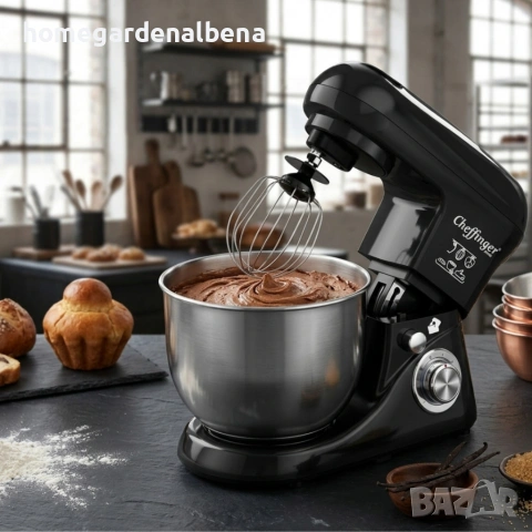 Планетарен миксер Cheffinger 1600W | 6.5L INOX купа | 6 скорости + Пулс 