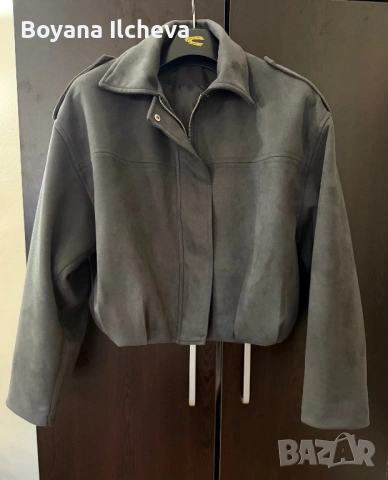 Дамско бомбър аке от антрацит