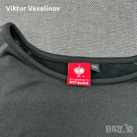 Engelbert Strauss Мъжка Термо Блуза 4XL Черна Еластична, снимка 6 - Блузи - 54519092