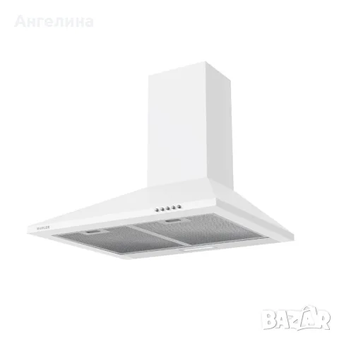 Абсорбатор Muhler AMK-955CH-W БЯЛ, коминен, декоративен, 301.5 м³/ч, 67W
