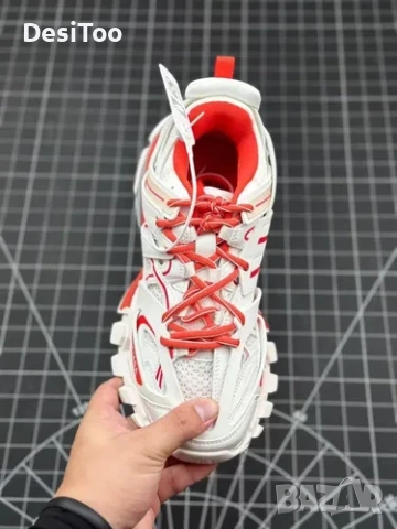 Balenciaga Track Sneaker "White/Red" , снимка 4 - Маратонки - 54358803