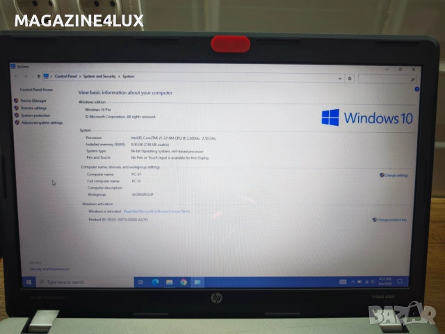 Лаптоп HP ProBook 4540s – Intel Core i5, 8GB RAM, 15.6", със зарядно , снимка 2 - Лаптопи за работа - 54822990