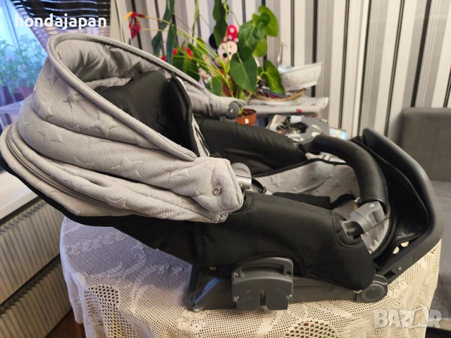 Бебешка количка Lorelli Rimini 3в1 сиво и черно, снимка 9 - Детски колички - 54584315