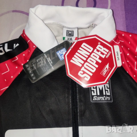 🚴‍♂️ ЧИСТО НОВО колоездачно яке Santini Windstopper - размер XXL, снимка 4 - Велосипеди - 54653834