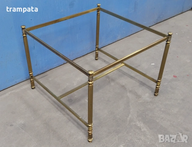НАЙ ДОБРАТА ОФЕРТА Месингова холна , помощна маса. 60х60см. , снимка 3 - Маси - 55278017