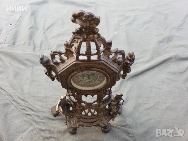 Фигурален каминен часовник , снимка 2 - Антикварни и старинни предмети - 54582528