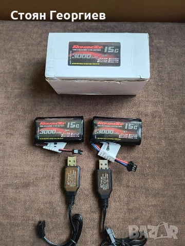 2 броя Батерия Roaring Top 2S 7.4V 3000mAh 15C RC, снимка 2 - Друга електроника - 54372096