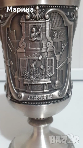 Чаши за вино от калай Antik*Vintage#121, снимка 4 - Антикварни и старинни предмети - 54385921