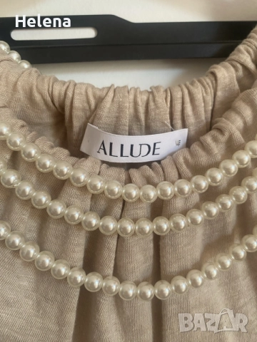 Премиум ленен топ Allude с перлена яка размер М, снимка 6 - Корсети, бюстиета, топове - 55601459