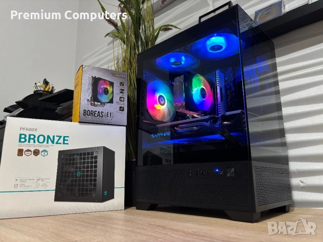 Бюджетен Геймърски компютър Intel i5 6600/RX580 8GB/12 Ram/512 ssd/600W Bronze