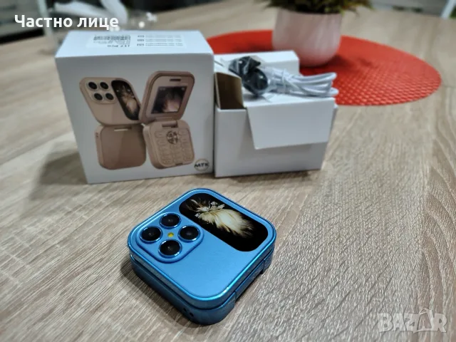 Продавам малък телефон с капаче модел 2025 за две сим карти, снимка 2 - Телефони с две сим карти - 55420395