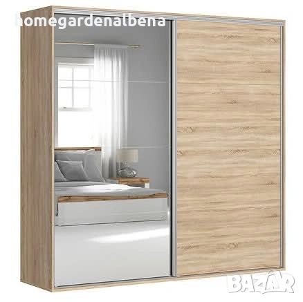 Гардероб с плъзгащи врати Flex 5 дъб сонома 240×240×66см Hettich, снимка 5 - Гардероби - 54147668