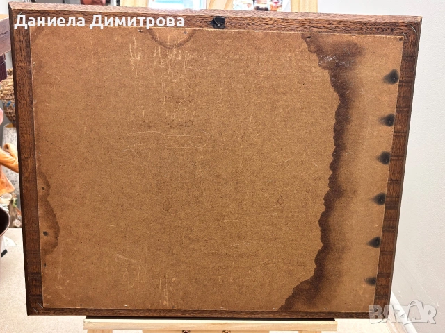 Медна картина с дървена рамка, снимка 8 - Антикварни и старинни предмети - 55008966