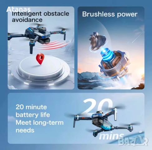 Дрон -GT8 Drone 8K Professional, снимка 4 - Дронове и аксесоари - 54435843