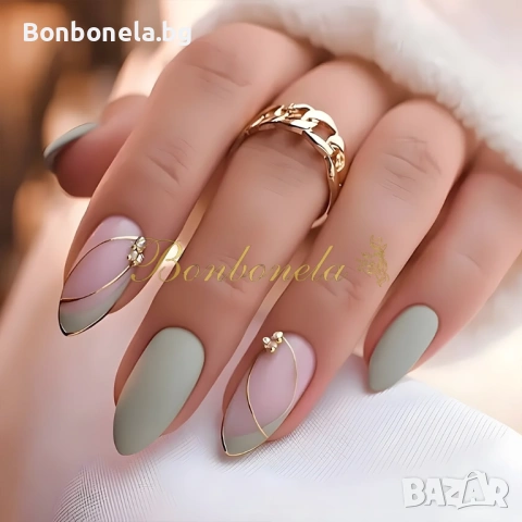 Самозалепващи изкуствени нокти Press On Nails, снимка 15 - Продукти за маникюр - 53033369