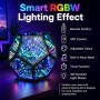 RGBW Infinity Mirror LED лампа с дистанционно и APP контрол (умно осветление), снимка 4