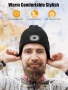 Чисто нова Зимна шапка UNBON с Bluetooth 5.4 слушалки и LED челник, Черна, снимка 5