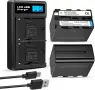 Комплект 2 батерии NP-F970 8800mAh + двойно USB зарядно за Sony Handycam, LED осветление и монитори, снимка 1