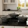 Комплект тенджери Cheffinger – 6 части с мраморно покритие, 20 / 24 / 28 см, снимка 4