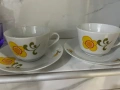 Сет от 2 чаши с чинийки от 70-те години ГДР, снимка 4