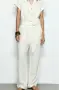 нов ленен гащеризон Zara, снимка 4