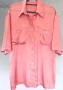 Alberto Fabiani 100% коприна – luxury oversized риза в цвят Peach Amber Италия, снимка 5