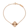 Златна дамска гривна Van Cleef 4,35гр. 18,0см. 14кр. проба:585 модел:37804-1, снимка 1
