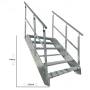Метално стълбище с площадка 6 стъпала | За монтаж към стена | Поцинковано, снимка 5