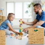 Комплект 4 бр. кошове за съхранение Relaxdays, воден хиацинт, кубични кутии за етажерка, 30x30x30 см, снимка 3