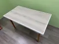 Правоъгълна дървена трапезна маса, снимка 3