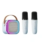 Мини караоке Bluethooth RGB тонколона с 2 микрофона, снимка 6