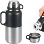 2 литра голям термос за топли и студени напитки от неръждаема стомана с чаша, снимка 1
