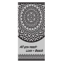 Сива плажна кърпа, с мандала "All you need=love+beach" 180х100_1224827, снимка 1