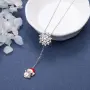 Коледно колие снежен човек и снежинка, подарък за коледа сребърно колие 925, снимка 4