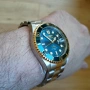 Часовник Invicta Prodiver 100м, механизъм Seiko/Hattori/TMI, корона на винт, 43мм, синьо-зелен, снимка 11