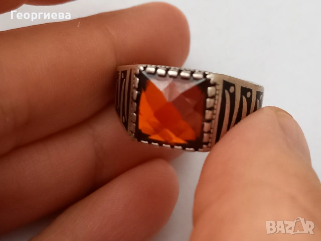 Четири броя сребърни мъжки пръстена, снимка 9 - Пръстени - 54826377