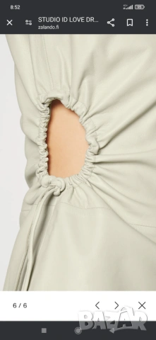  Нова с Етикет STUDIO ID Дамска Кожена Рокля от Естествена Кожа Размер S, снимка 8 - Рокли - 54149184