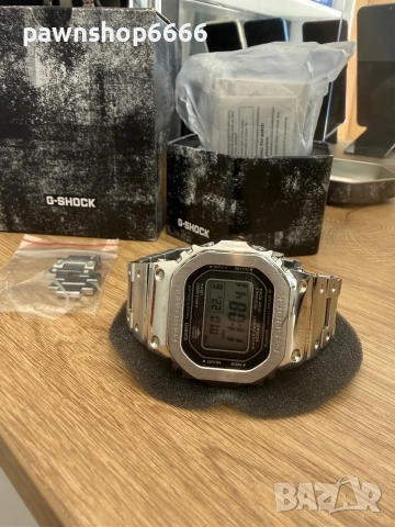 Casio G-Shock GMW-B5000D-1ER "Full Metal Square" – Оригинален, Пълен Комплект