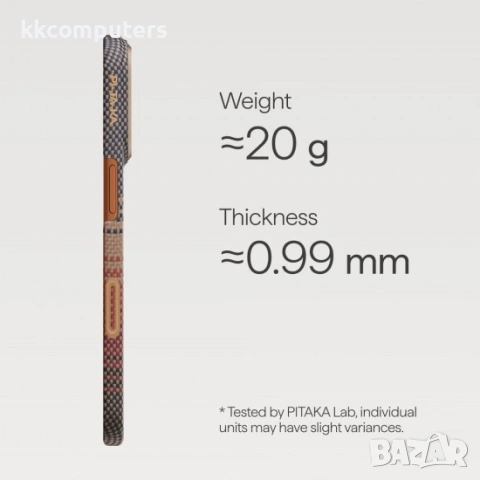 Оригинален кейс Pitaka Ultra-Slim Sunset, За iPhone 17 Pro Max (6.9), Кафяв и Протектор, снимка 4 - Калъфи, кейсове - 54161086