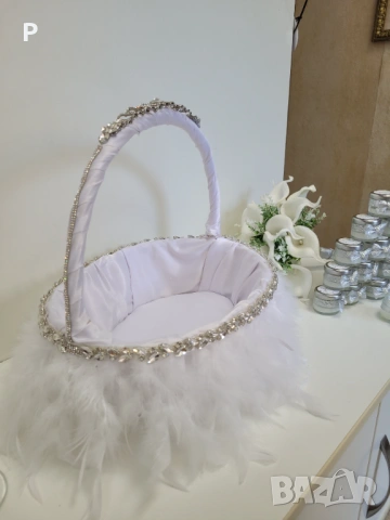 Изработка на сватбени аксесоари(книга,кутия за пари , кошница , букет , снимка 10 - Сватбени аксесоари - 54109704