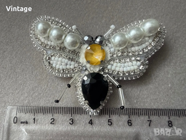 Уникална ръчно изработена брошка , снимка 6 - Бижутерийни комплекти - 53371353