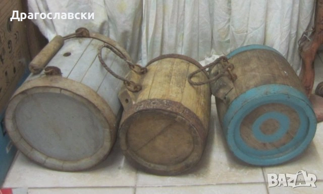 Рапродажба, намаление: Зелено буре бъкел с дръжка от синджир, снимка 18 - Антикварни и старинни предмети - 29120942