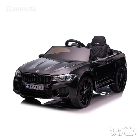 Ел. кола BMW M5 черна,EVAгуми,коженa