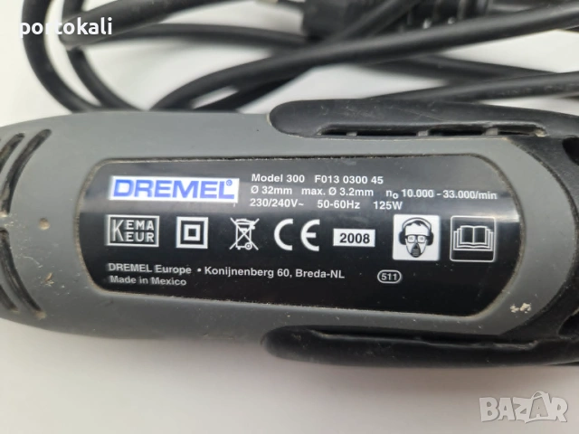 Мултишлайф шлайф инструмент Dremel 300 + куфар, снимка 6 - Куфари с инструменти - 55263611