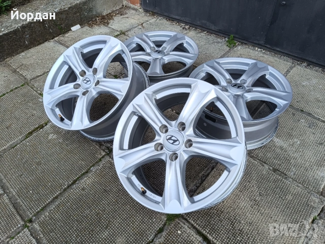 Алуминиеви джанти 17 ' цола с датчици 5x114,3 Хюндай / HYNDAI MAZDA KIA ET45 7J , снимка 2 - Гуми и джанти - 54182588