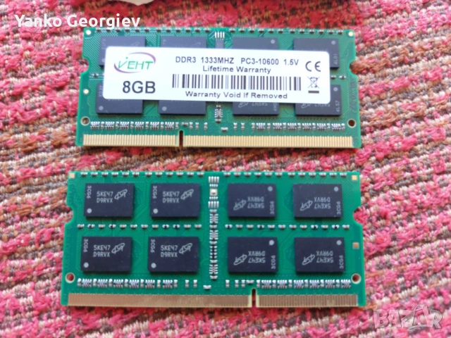2x8GB DDR3 SODIMM RAM за лаптоп