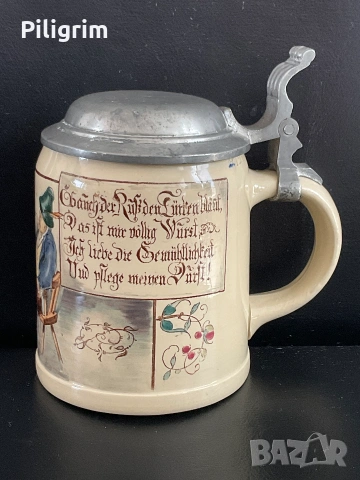 Антична халба за бира «Villeroy & Boch», Германия, 1895 г.